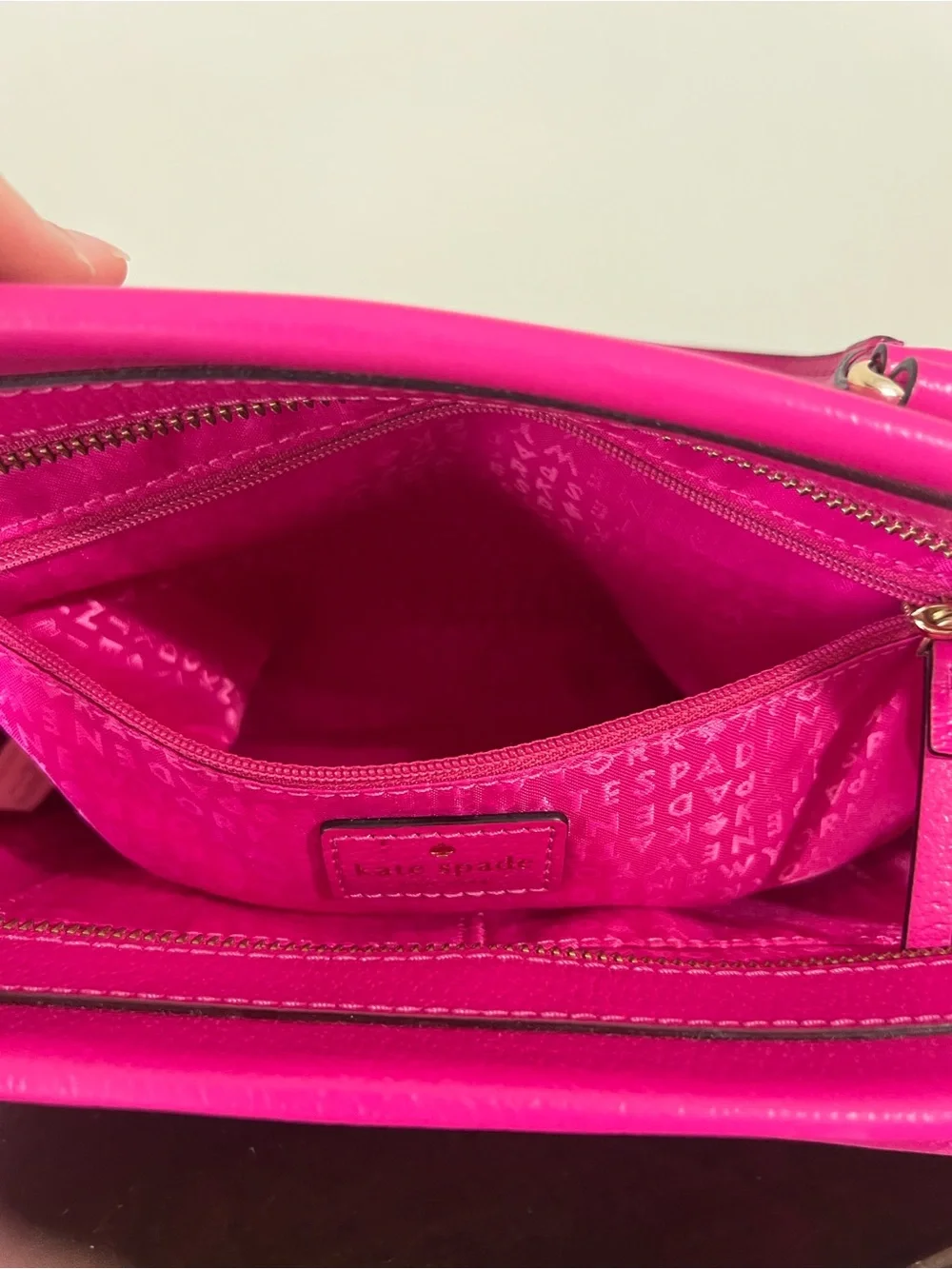 kate spade Hot Pink Pebbled Leather Satchel